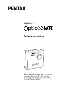Bedienungsanleitung Pentax Optio 33WR Digitalkamera