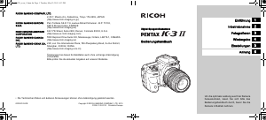 Bedienungsanleitung Pentax K-3 II Digitalkamera