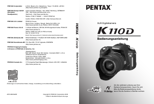 Bedienungsanleitung Pentax K110D Digitalkamera