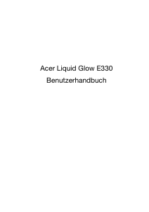 Bedienungsanleitung Acer Liquid Glow E330 Handy
