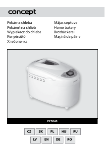 Manual Concept PC5040 Mașina de pâine