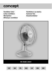 Rokasgrāmata Concept VS5021 Ventilators
