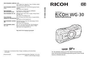 Bedienungsanleitung Ricoh WG-30 Digitalkamera