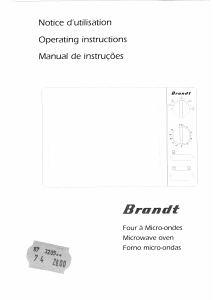 Mode d’emploi Brandt MW17M Micro-onde