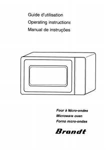 Manual Brandt MW21MB Microwave