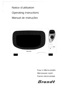 Manual Brandt MW24EGT Microwave