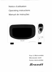 Manual Brandt MW24EGX Microwave