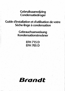 Mode d’emploi Brandt EFH715D Sèche-linge