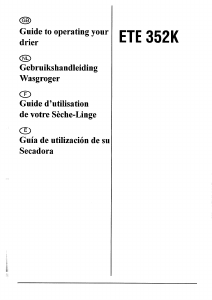 Mode d’emploi Brandt ETE352K Sèche-linge