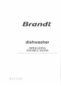 Manual Brandt DWF791WU Dishwasher