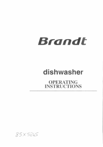 Manual Brandt DWF791XU Dishwasher