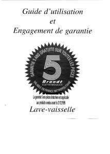 Mode d’emploi Brandt EO351C Lave-vaisselle