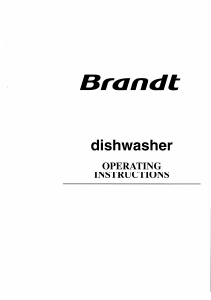 Manual Brandt DWF681WU Dishwasher