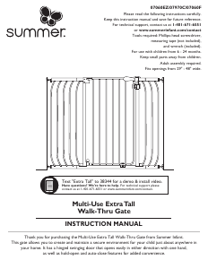 Manual Summer 07060EZ Walk-Thru Baby Gate