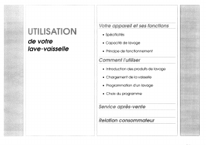 Mode d’emploi Brandt EO223 Lave-vaisselle