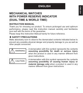 Manual de uso Orient FDH00001B0 Executive Reloj de pulsera