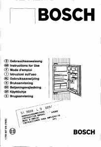 Manual Bosch KFL2335CH Refrigerator