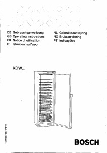 Manual Bosch KDW4000 Refrigerator