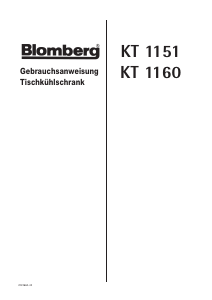 Bedienungsanleitung Blomberg KT 1151 Kühlschrank