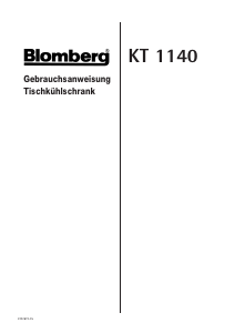 Bedienungsanleitung Blomberg KT 1140 Kühlschrank