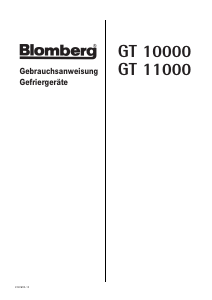 Bedienungsanleitung Blomberg GT 10000 Gefrierschrank