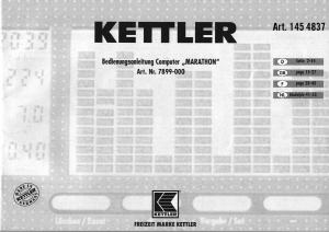 Manual Kettler Marathon TX2 Treadmill
