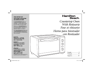 Manual de uso Hamilton Beach 31100 Horno