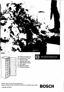 Manual Bosch GSU23420NE Congelador