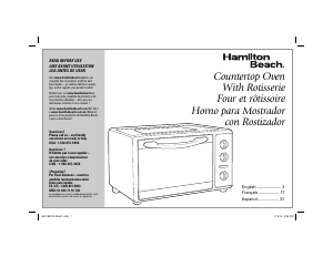 Manual Hamilton Beach 31105 Oven