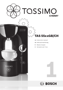 Manual Bosch TAS5546GB Tassimo Charmy Coffee Machine