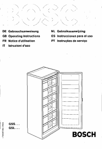 Manual de uso Bosch GSS2801CH Congelador