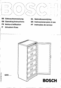 Manuale Bosch GSS2670 Congelatore