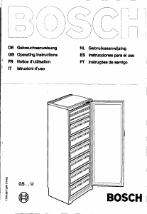 Manual de uso Bosch GSU2605 Congelador