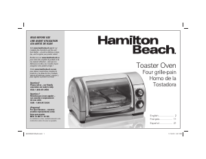 Manual Hamilton Beach 31334 Easy Reach Oven