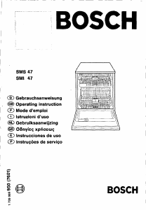 Manual Bosch SMI4700 Máquina de lavar louça