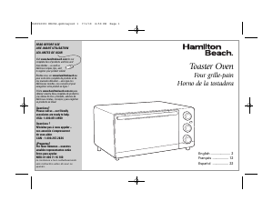 Manual de uso Hamilton Beach 31408 Horno