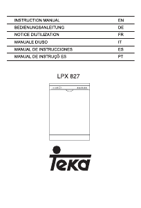 Manual Teka LPX 827 Máquina de lavar louça