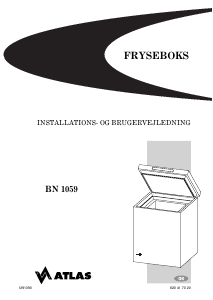 Brugsanvisning Atlas BN 1059 Fryser