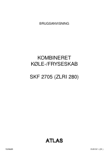 Brugsanvisning Atlas SKF 2705 Køle-fryseskab