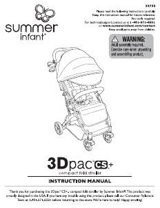 Manual Summer 32723 3D Pac CS+ Stroller