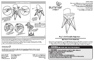 Manual Summer 22473A Pop n Sit Baby High Chair