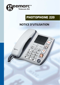 Mode d’emploi Geemarc PhotoPhone 220 Téléphone