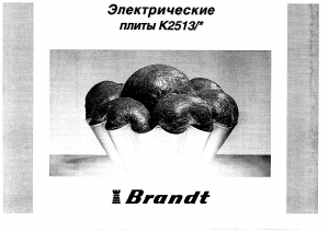 Руководство Brandt K2513 Кухонная плита