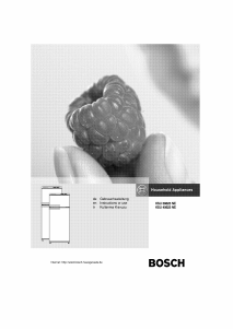 Manual Bosch KSU40623NE Fridge-Freezer