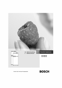 Bedienungsanleitung Bosch KSU40622NE Kühl-gefrierkombination