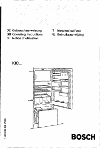 Mode d’emploi Bosch KIC3240GB Réfrigérateur combiné