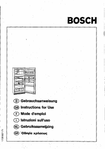 Handleiding Bosch KSU4110IE Koel-vries combinatie
