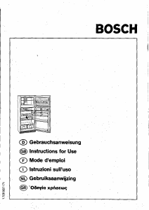 Handleiding Bosch KSU4111IE Koel-vries combinatie