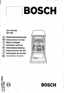 Manual Bosch SPI4460 Máquina de lavar louça