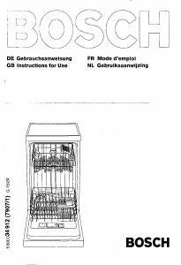 Handleiding Bosch SRI4660EU Vaatwasser